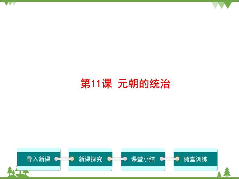 部编版七年级下册历史第11课  元朝的统治 课件01