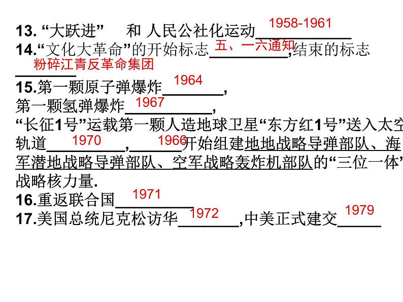 人教部编版八年级下册历史期末全册复习课件第5页