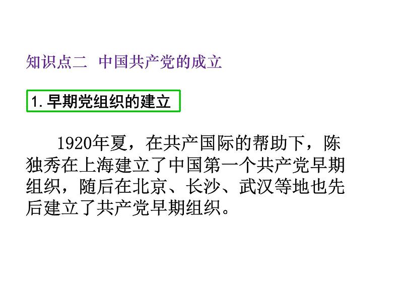 2021-2022学年度人教版八年级历史上册课件 14. 中国共产党诞生第8页