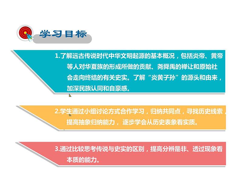 2021-2022学年度人教版七年级历史上册课件 1.3 远古的传说第2页