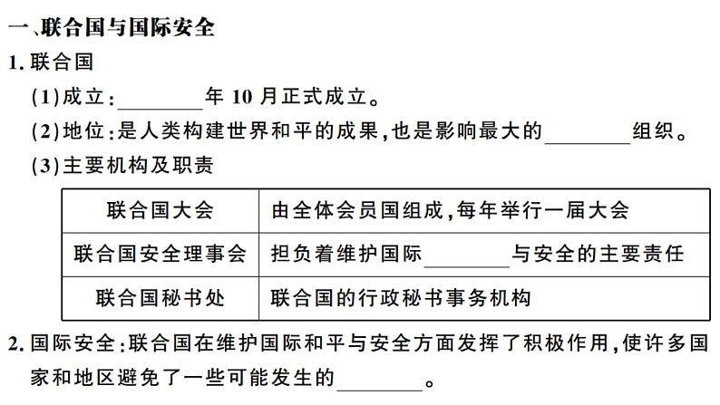 部编版九年级下册历史第20课　联合国与世界贸易组织(课件+教案+习题课件)03