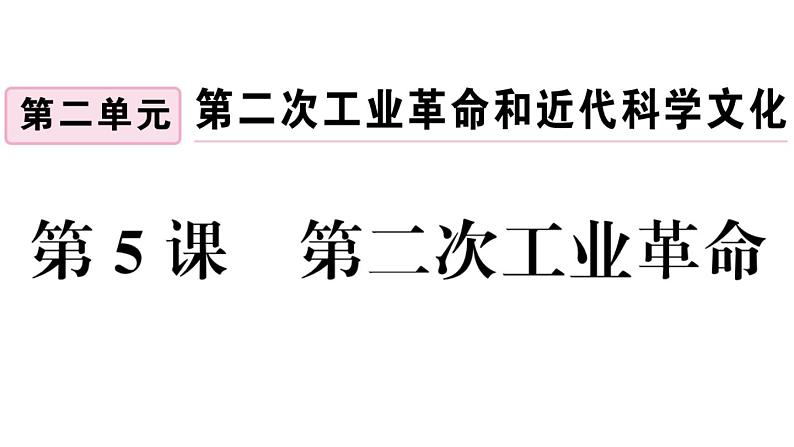 部编版九年级下册历史第5课　第二次工业革命(课件+教案+习题课件)02