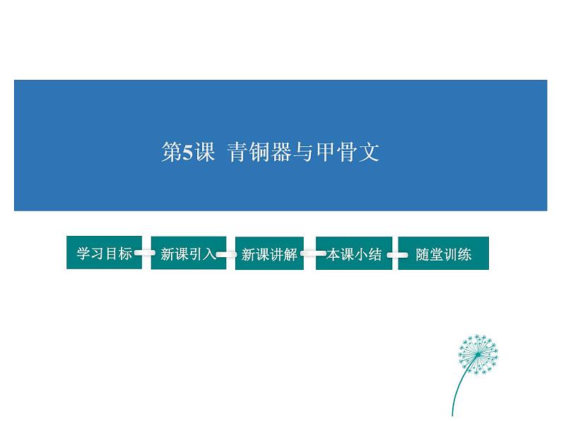 2021-2022学年度人教版七年级历史上册课件 2.5青铜器与甲骨文01