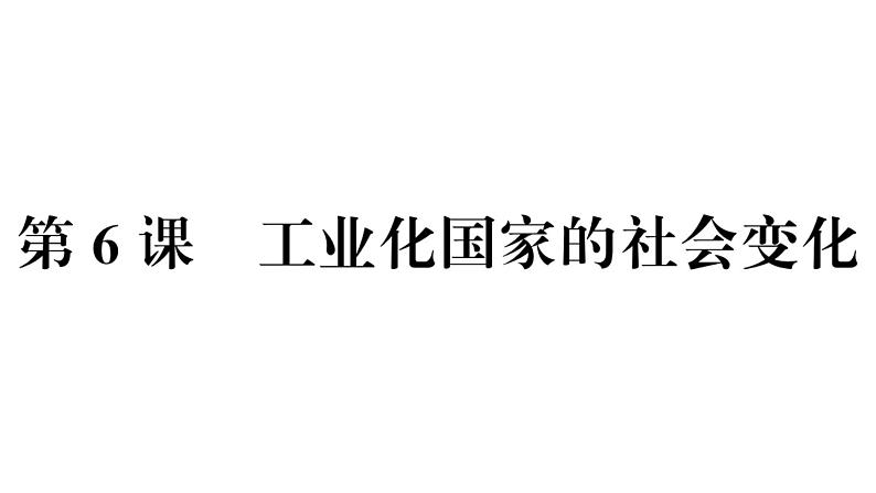 部编版九年级下册历史第6课　工业化国家的社会变化(课件+教案+习题课件)02