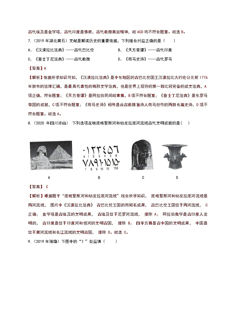 专题3  古代中外文明及文明的交流 课件PPT+练习（含解析卷）03