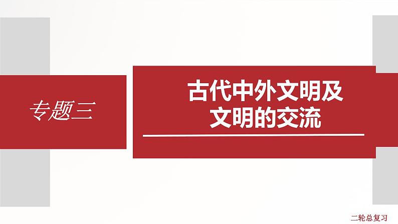 专题3  古代中外文明及文明的交流 课件PPT+练习（含解析卷）01