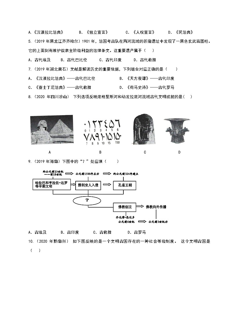 专题3  古代中外文明及文明的交流 课件PPT+练习（含解析卷）02