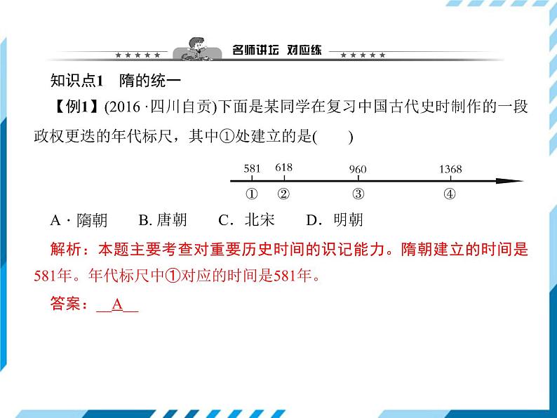 第01课　隋朝的统一与灭亡 习题课件第6页