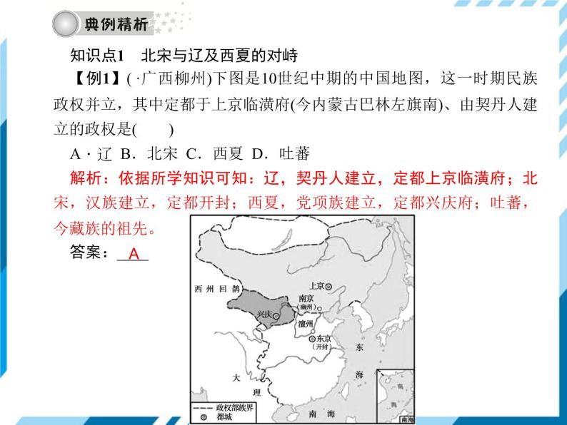 部编版七年级下册历史第07课　辽、西夏与北宋的并立 习题课件07