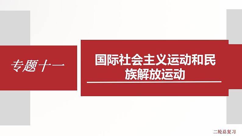 专题11  国际社会主义运动和民族解放运动  课件+练习（含解析卷）01