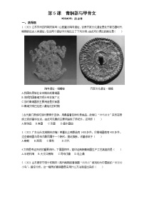 人教部编版七年级上册第五课 青铜器与甲骨文练习