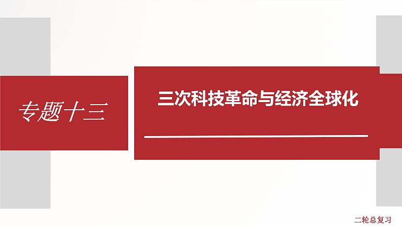 专题13  三次科技革命与经济全球化  课件+练习（含解析）01