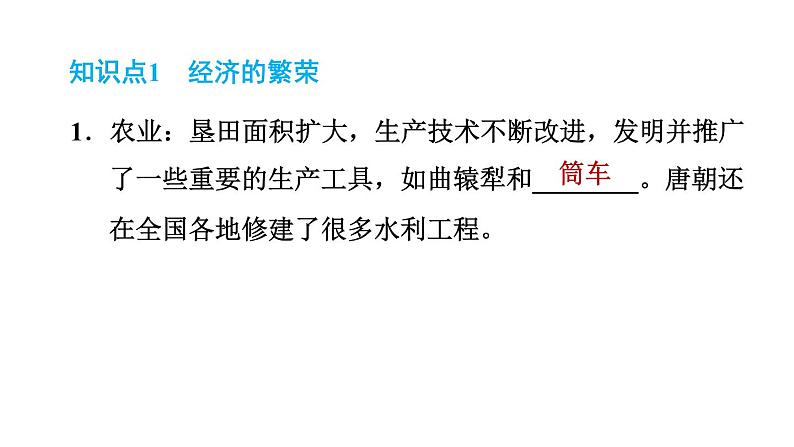 人教版七年级下册历史 第1单元 第3课　盛唐气象 习题课件02