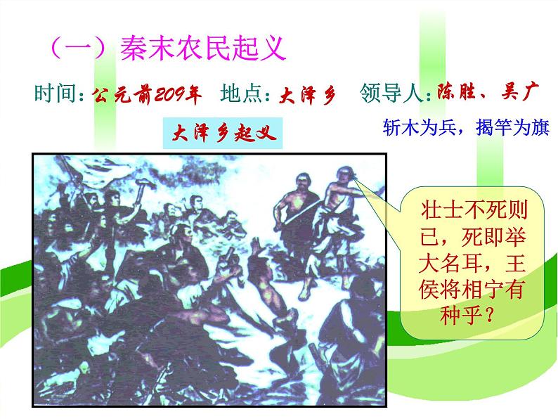 部编版七年级上册 历史 课件 10.秦末农民大起义307