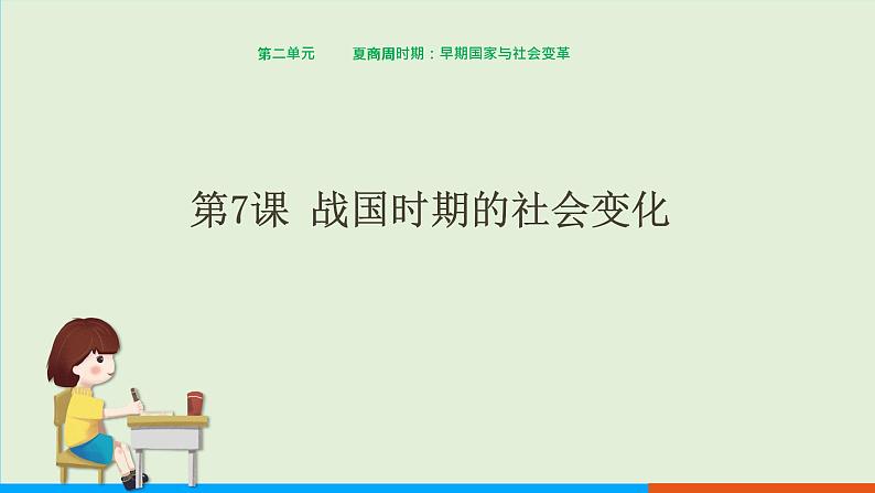 人教部编版历史七年级上册  7《战国时期的社会变化》课件01