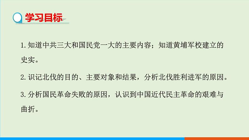 人教部编版历史八年级上册  15《国共合作与北伐战争》课件第2页