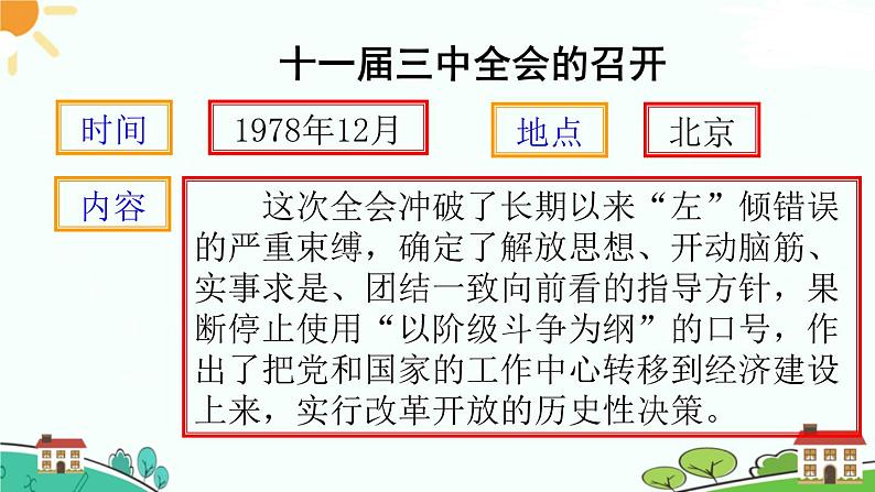 人教部编版八年级下册历史第7课 伟大的历史转折(课件+教案+习题课件)08