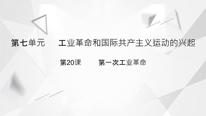 九年级上册第二十课第一次工业革命课件PPT01