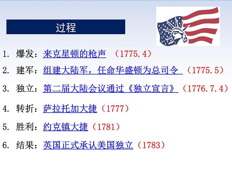 2018秋季人教部编版九年级上册第18课 美国的独立 (共29张PPT)课件PPT08