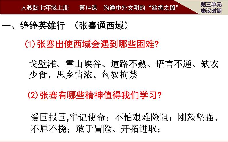 部编版 历史 七年级上册 第14课《沟通中外文明的”丝绸之路“》（课件）08