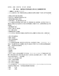 人教部编版九年级下册第一单元 殖民地人民的反抗与资本主义制度的扩展综合与测试巩固练习