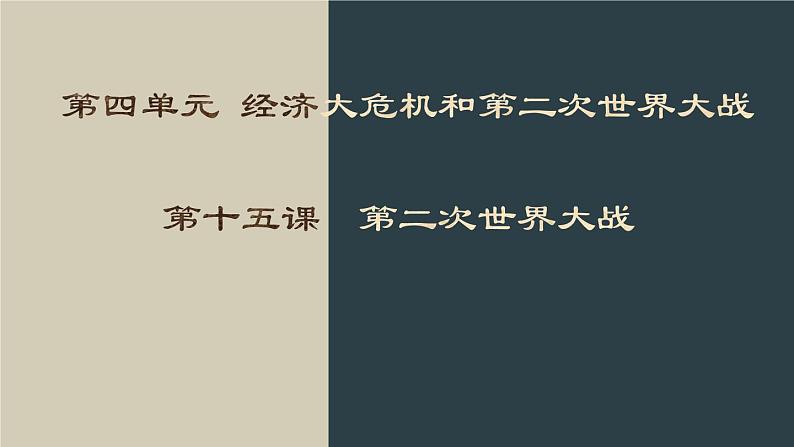 九年级下册第十五课第二次世界大战课件PPT第1页