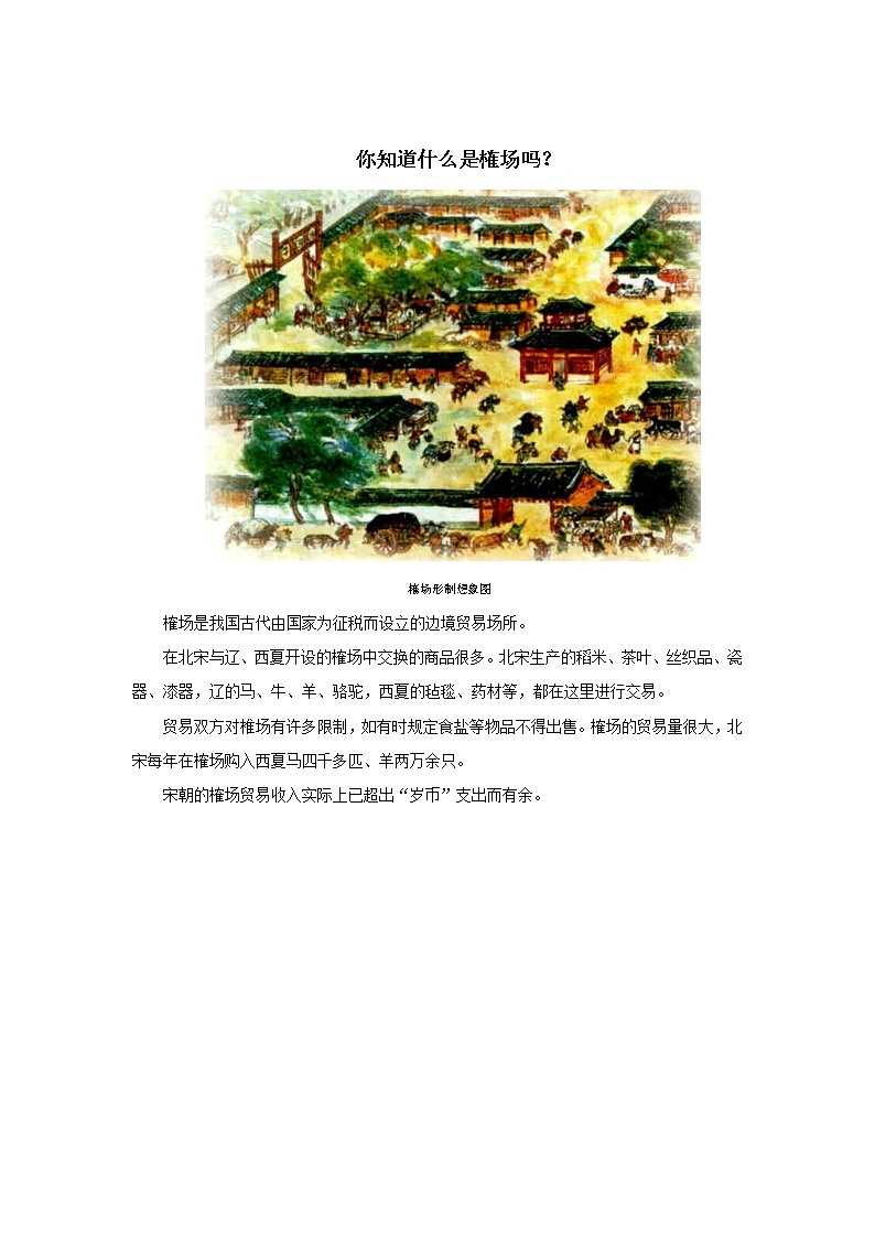 【史学纵横】你知道什么是榷场吗？第1页