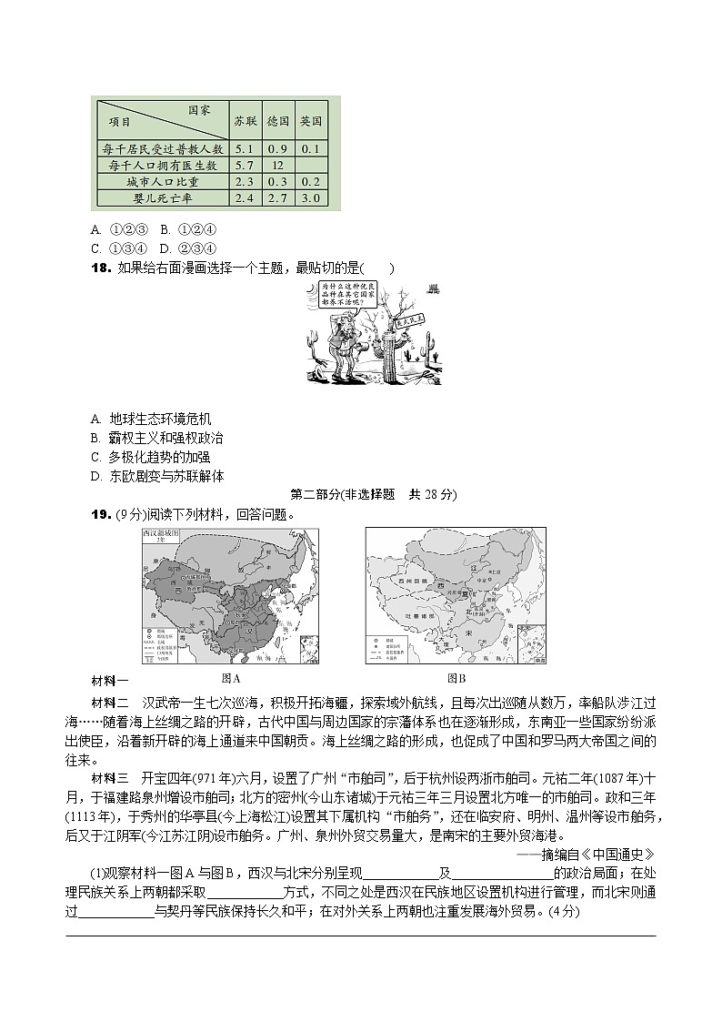 2017年陕西省初中毕业学业考试副题—历史第2页