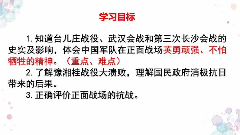 第20课 正面战场的抗战 课件 初中历史人教部编版八年级上册（2021年）04