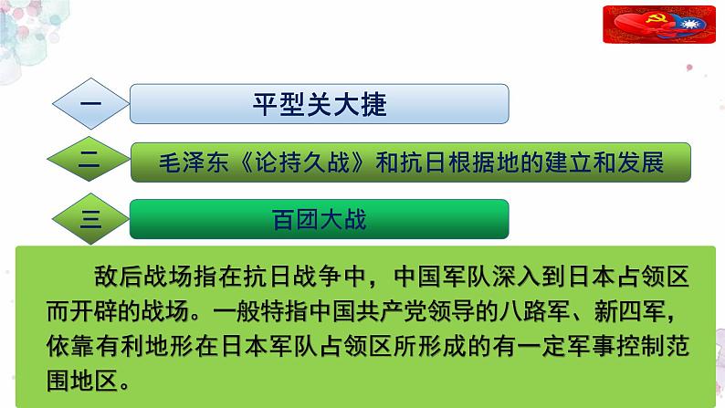 第21课 敌后战场的抗战 课件 初中历史人教部编版八年级上册（2021年）第3页