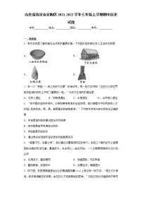 山东省菏泽市定陶区2021-2022学年七年级上学期期中历史试题（word版 含答案）