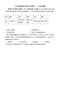 精品解析：2020年山东省菏泽市牡丹区中考一模历史试题