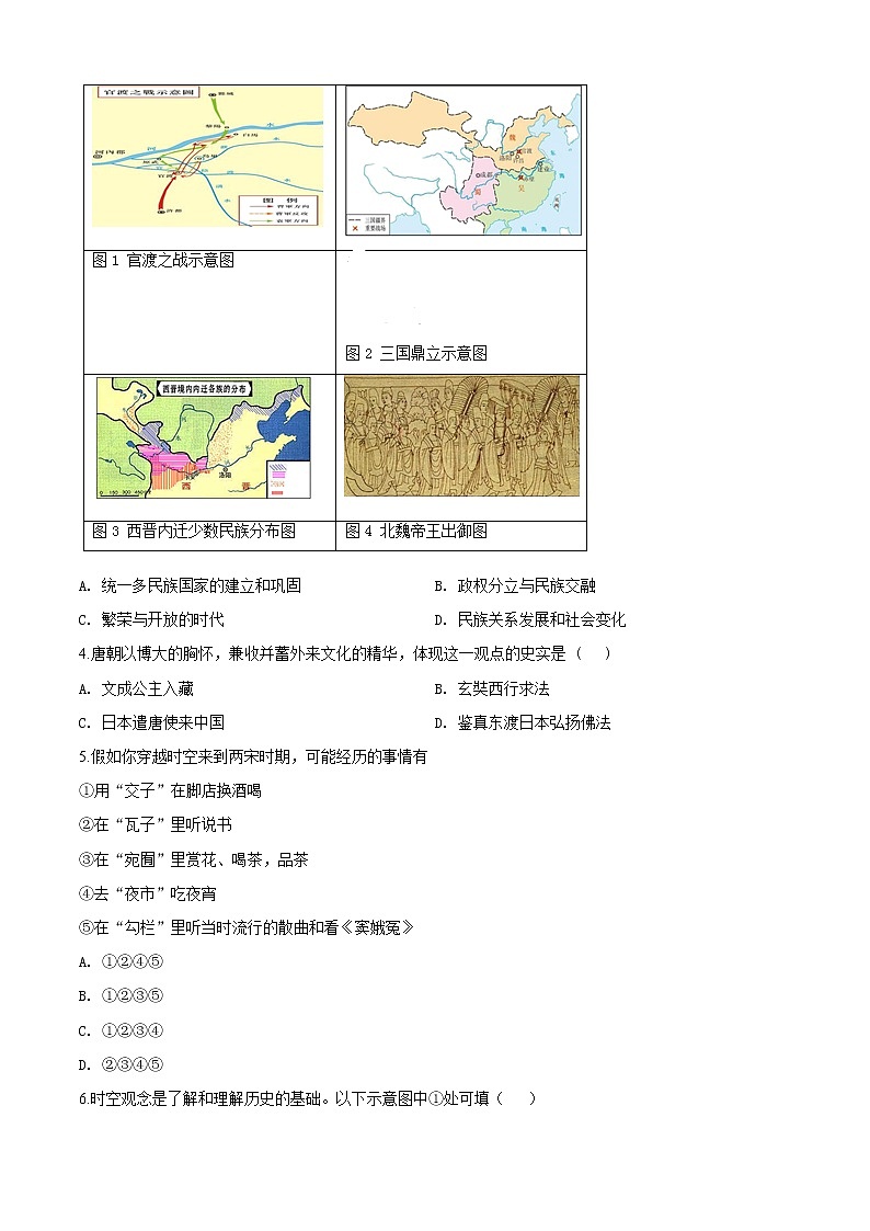 精品解析：2020年山东省菏泽市牡丹区中考一模历史试题（原卷版）第2页