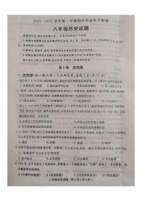 山东省聊城市冠县完善乡中学2021-2022学年部编版历史八年级上册期中学业水平检测试题（图片版 无答案）