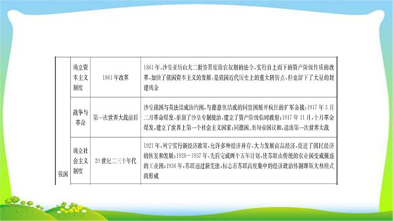 山东省中考历史总复习专题五大国发展史及重要大国关系优质课件PPT08