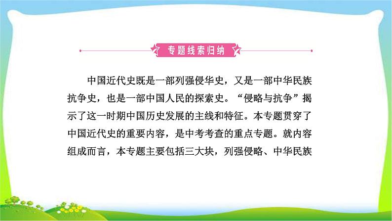 山东省中考历史总复习专题一近代西方列强的侵略和优质课件PPT02