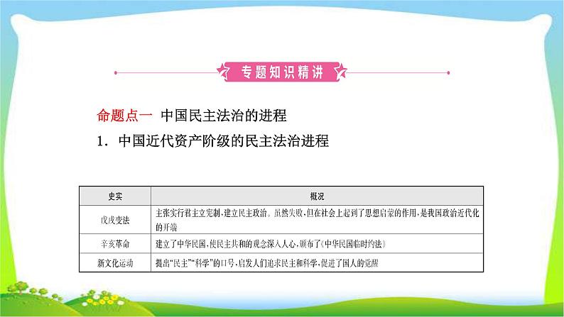 山东省中考历史总复习专题七中外历史上的民主与法治建设优质课件PPT04