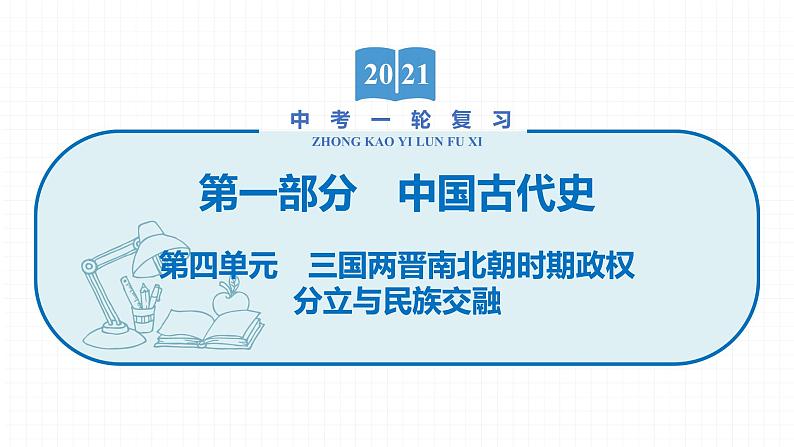 2022届初中历史一轮复习 第四单元　三国两晋南北朝时期政权分立与民族交融 课件01