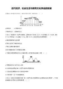 2022年河北省中考历史一轮复习训练：近代经济、社会生活与教育文化事业的发展