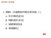 人教版七年级下册历史 第1单元 第4课　唐朝的中外文化交流 习题课件