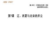 人教版七年级下册历史 第2单元 第7课　辽、西夏与北宋的并立 习题课件
