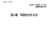 人教版七年级下册历史 第3单元 第15课　明朝的对外关系 习题课件