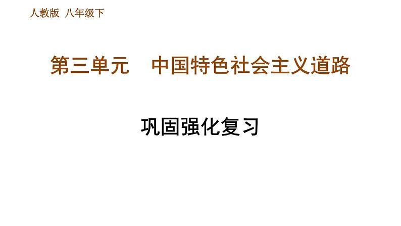 人教版八年级下册历史 第3单元 第三单元巩固强化复习 习题课件第1页