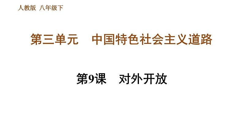 人教版八年级下册历史 第3单元 习题课件01