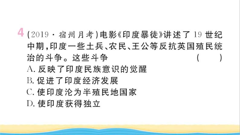 九年级历史下册第一单元殖民地人民的反抗与资本主义制度的扩展第1课殖民地人民的反抗斗争作业课件新人教版05