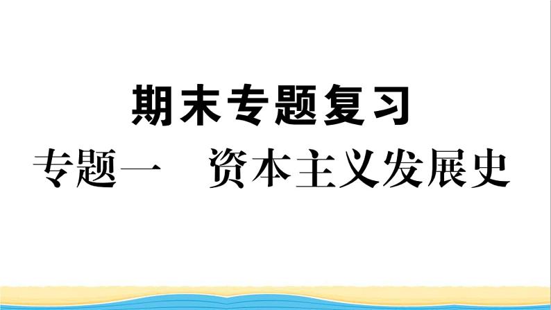 九年级历史下册期末专题复习专题一资本主义发展史作业课件新人教版01