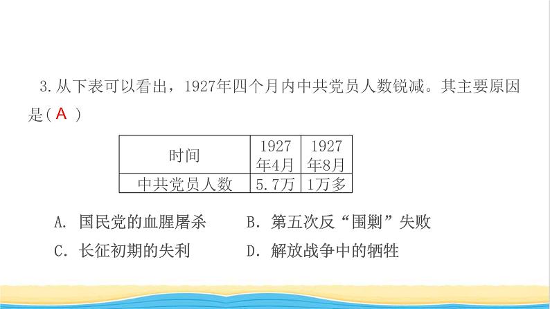 八年级历史上册期末专题复习四国共两党关系的变化作业课件新人教版2第5页