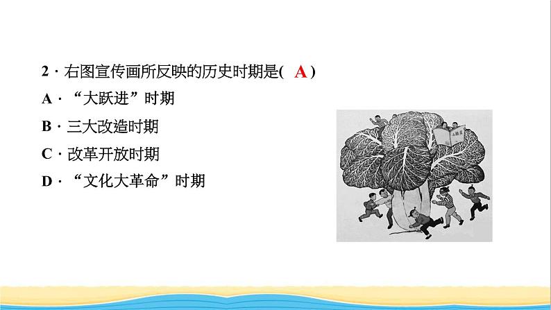 八年级历史下册第二单元社会主义制度的建立与社会主义建设的探索第6课艰辛探索与建设成就作业课件新人教版04