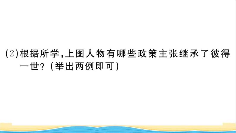 九年级历史下册第一单元殖民地人民的反抗与资本主义制度的扩展第2课俄国的改革作业课件新人教版第5页