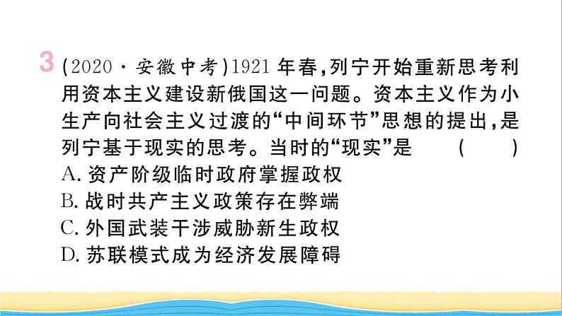 九年级历史下册第三单元第一次世界大战和战后初期的世界小结作业课件新人教版第4页